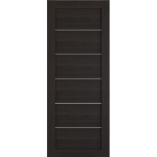 Дверь межкомнатная Леском Техно Орех темный, глухое полотно, молдинг